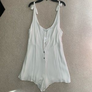 Urban Outfitters White Button Up Romper